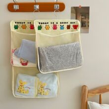 动物图案挂袋式内衣内裤收纳袋宿舍床边衣柜挂袋门后杂物悬挂网袋