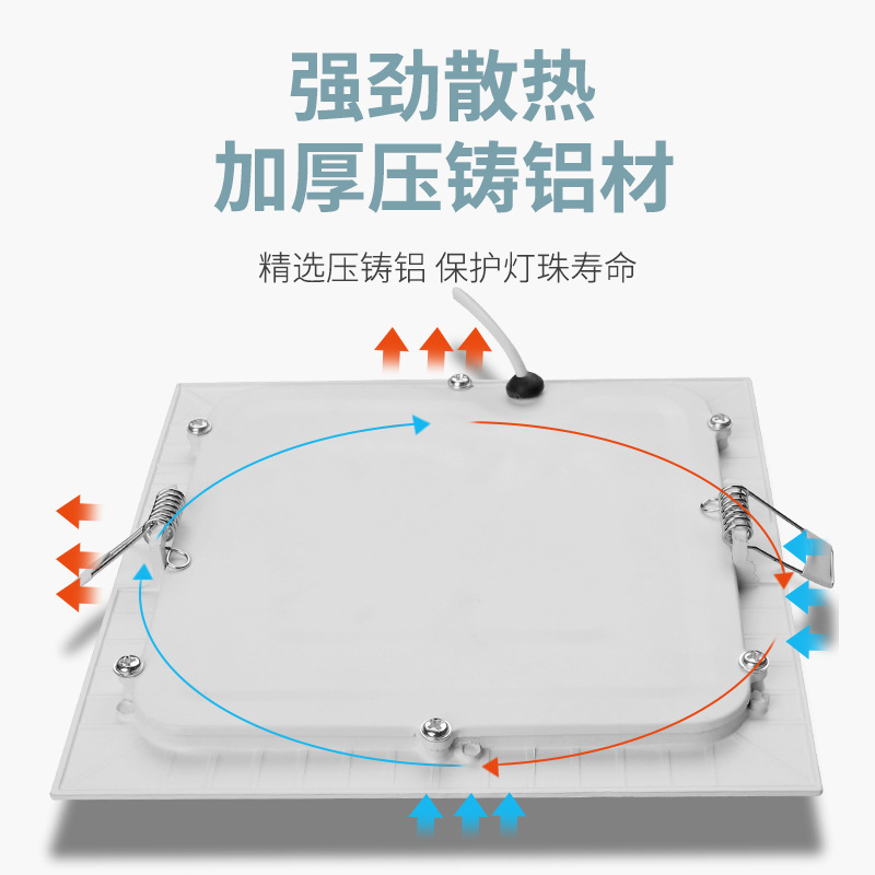 Ultra delgada LED downlight panel incrustado luz de foco agujero redondo lámpara de techo lámpara de agujero lámpara de ojo de buey doméstica lámpara simple