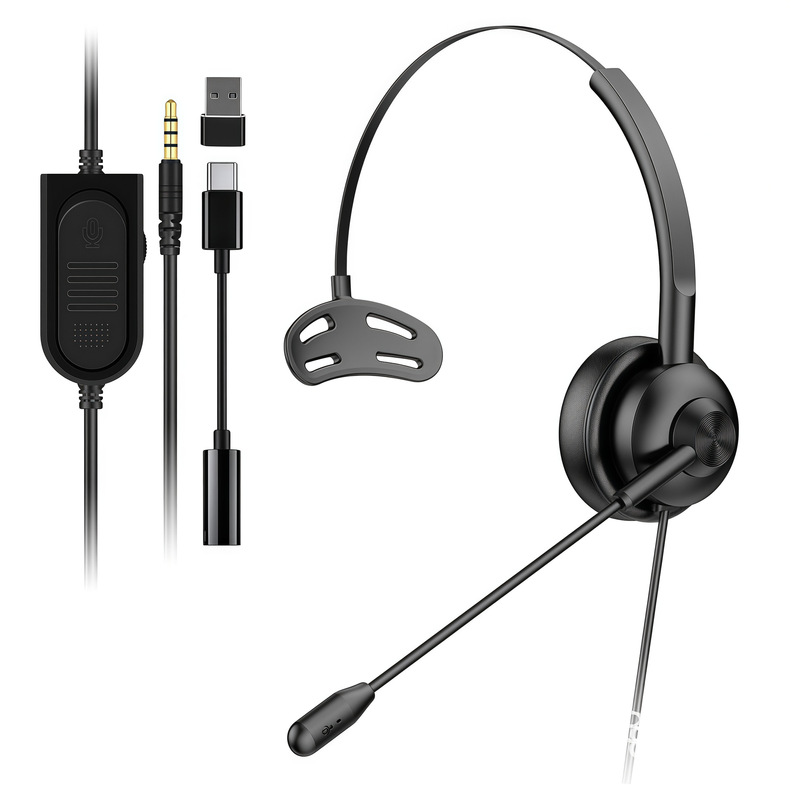 Specialized headset for customer service operators, telephone headset, mobile phone, landline, computer noise-canceling headset with microphone for sales representatives Specialized headset for customer service operators, telephone headset, mobile phone, landline, computer noise-canceling headset with microphone for sales representatives