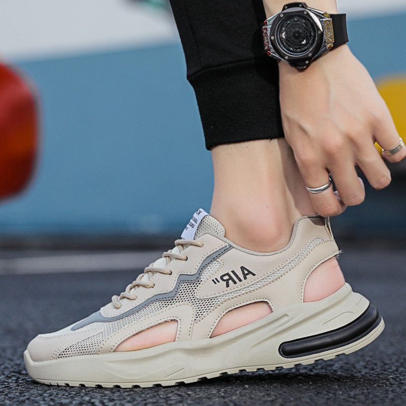 Sandalias de verano para hombres, deportes de ocio, zapatillas de playa antideslizantes, malla de conducción para hombres, arrastre de cabeza transpirable para hombres