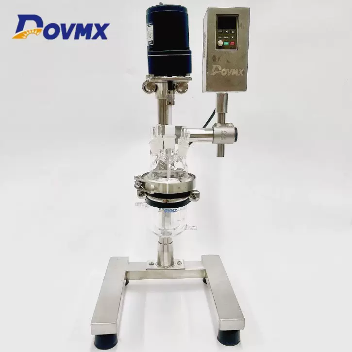 迷你双层玻璃反应釜100ml 高硼硅玻璃反应器 实验室仪器