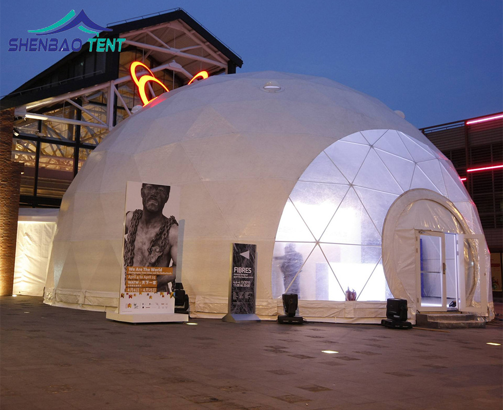 10m直径户外展览活动投影球形篷房 新闻发布会半球形投影帐篷
