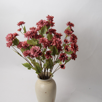 9头太阳花仿真向日葵批发美式仿真太阳菊样板间软装花艺千层菊花|ru