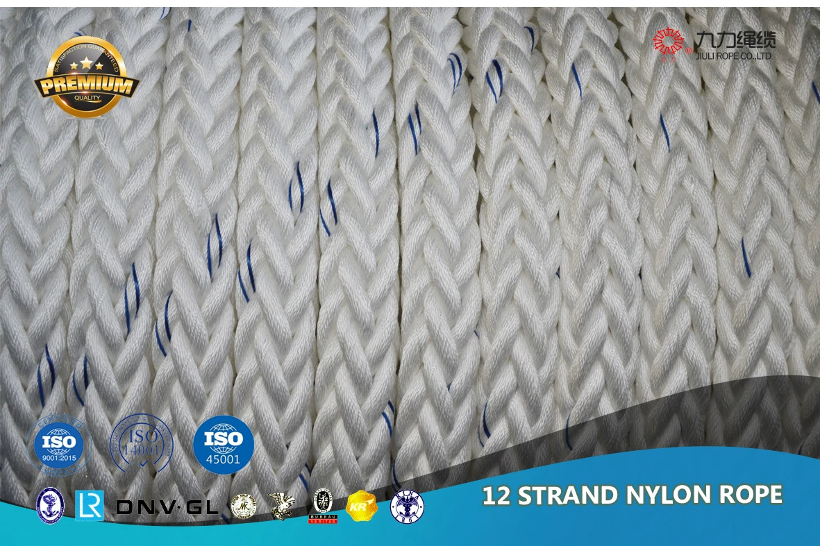 12-прядная нейлоновая веревка, веревка из полиамидного волокна, морская системная веревка, нейлоновая веревка, плетеная веревка, витая веревка, нейлоновая веревка