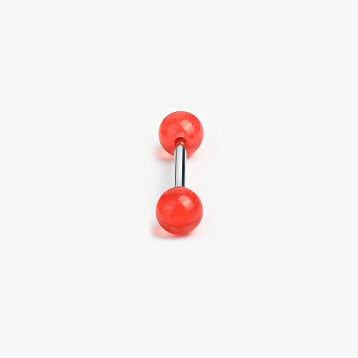 7-Color Polarized Cat Eye Gradient Tongue Piercing Fine Glitter Acrylic Titanium Steel External Thread Barbell detail image 14
