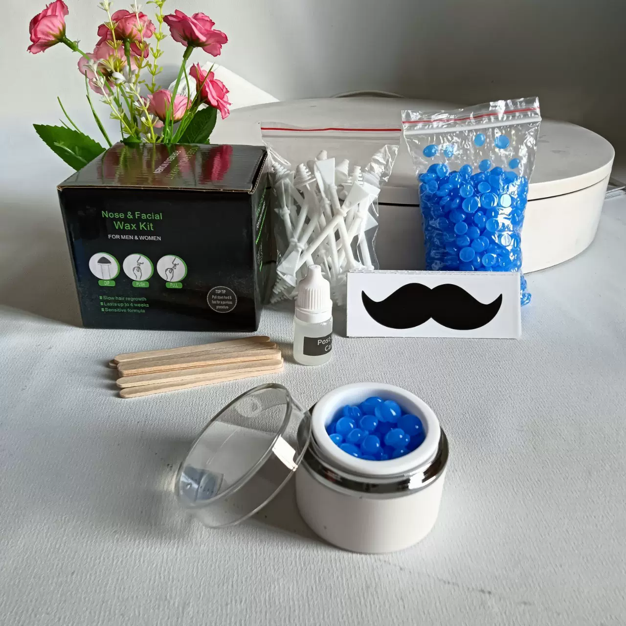 圆形迷你鼻毛脱毛蜡机便携式USB小mini部位剃毛器脱眉毛套装