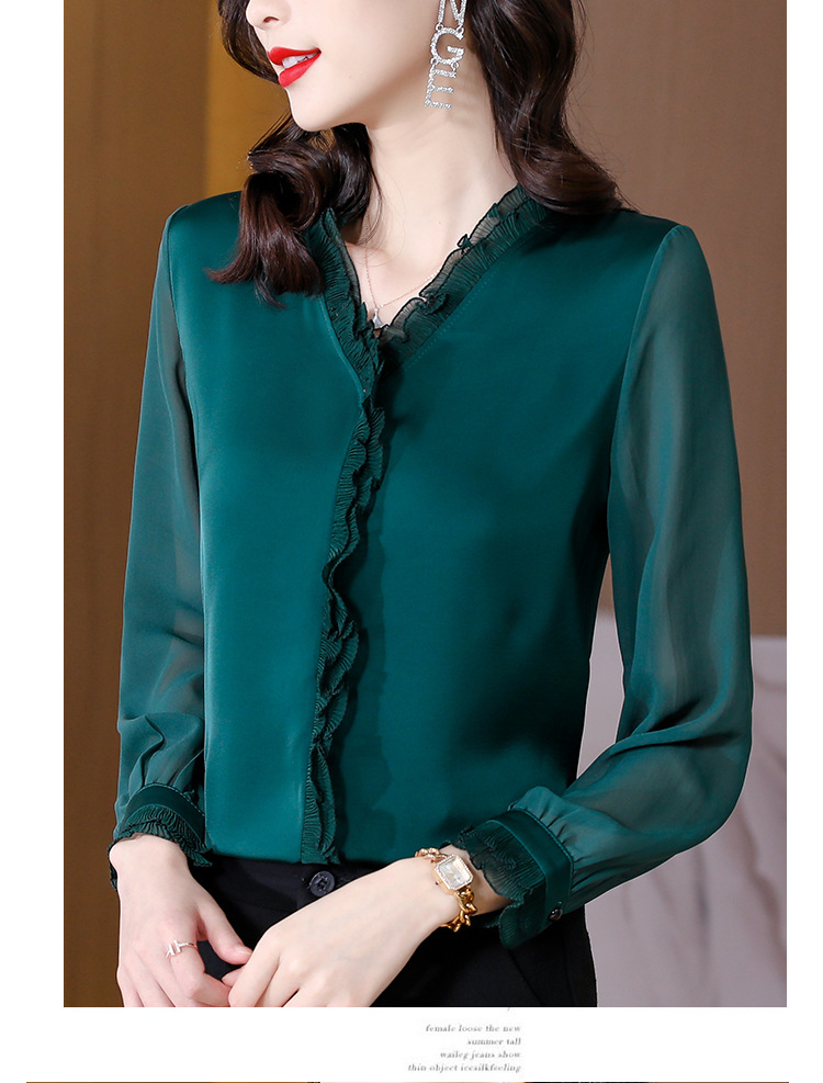 E9732 1520K ÁO SƠ MI NỮ XIAENHA DÀI TAY MÙA XUÂN THU ĐÔNG THỜI TRANG NỮ G04 SẢN PHẨM MỚI