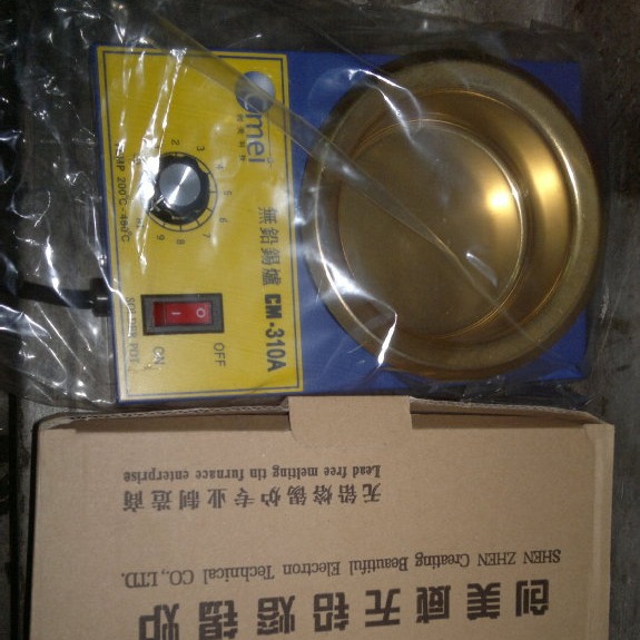 300W浸锡炉小锡炉  环保无铅可调温熔锡炉焊锡熔炉锡锅圆形CM310A