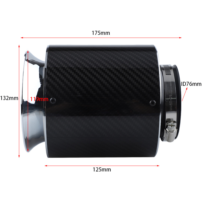 Car modified intake air filter modified carbon fiber winter mushroom head high flow air filter mushroom head air filter