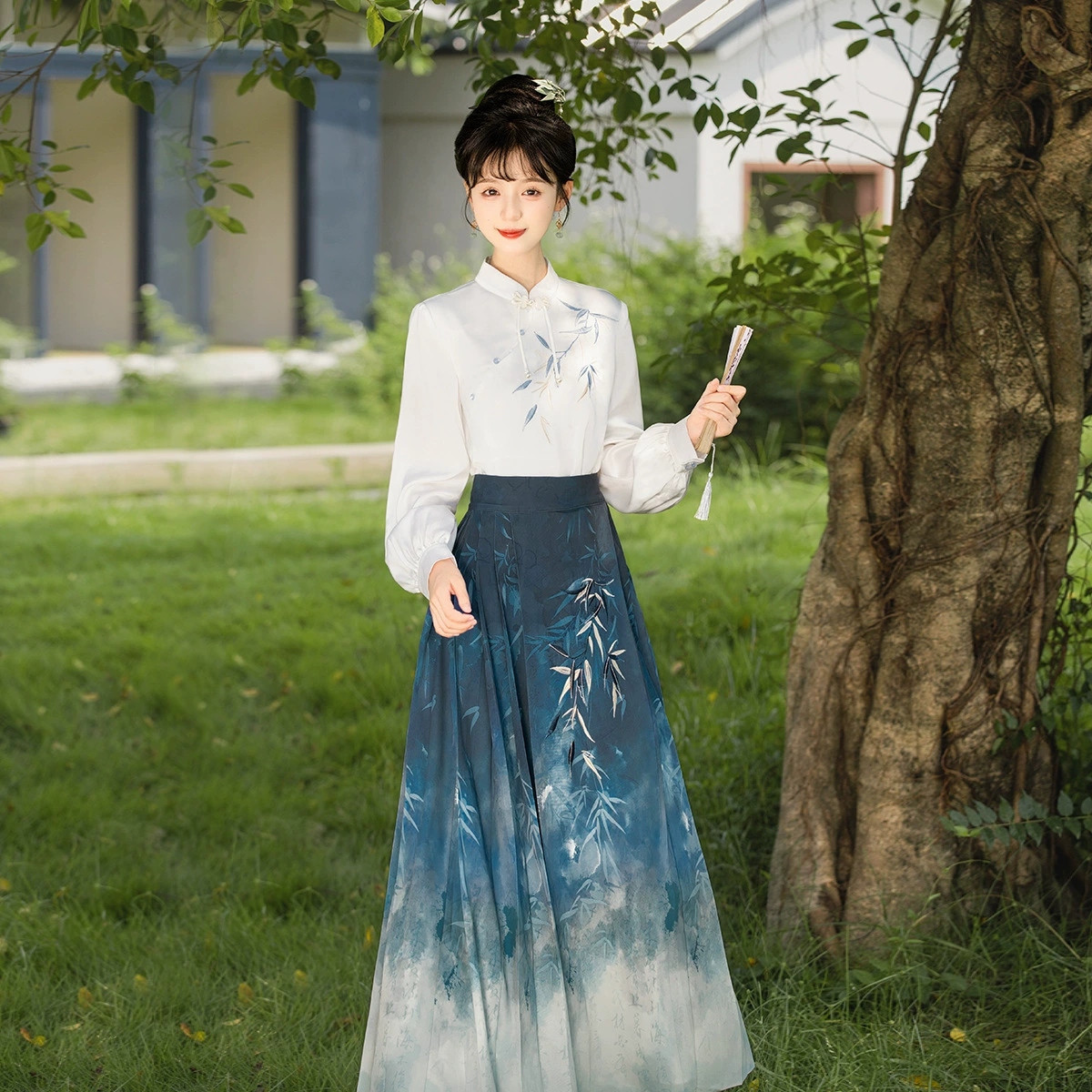 Оригинальный дизайн Zhujianci, новый женский повседневный костюм в стиле шинуазри, новый топ и юбка X219