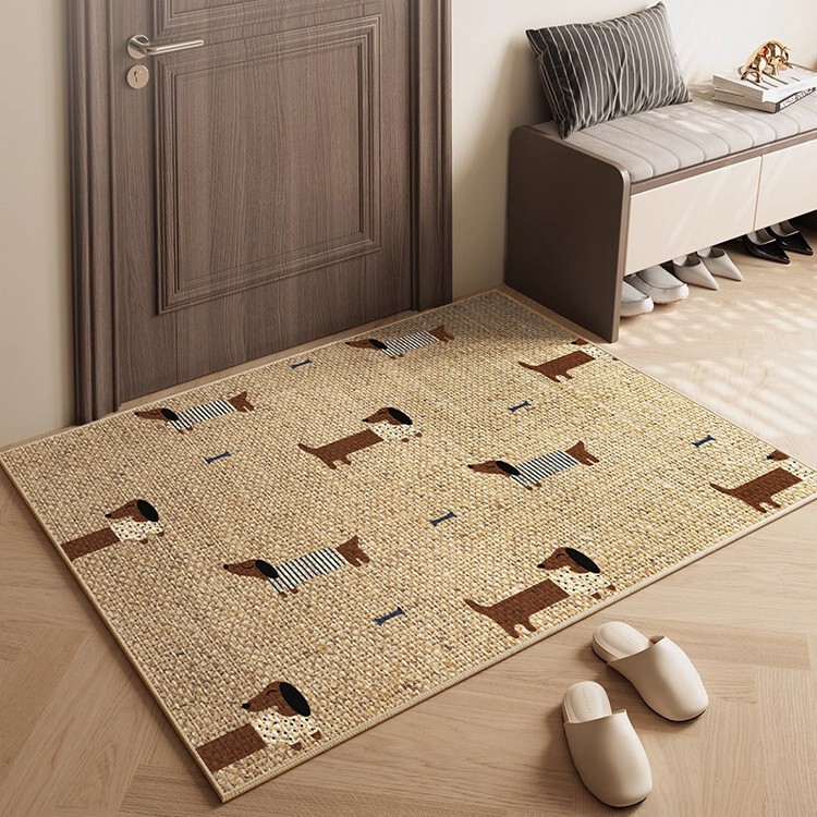 Maillard Entryway Doormat with a High-End Feel, Faux Linen Foyer Entrance Mat, Customizable Carpet for the Front Door Maillard Entryway Doormat with a High-End Feel, Faux Linen Foyer Entrance Mat, Customizable Carpet for the Front Door