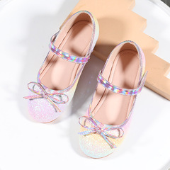Princess Shoes for Girls and Boys 2023 Spring and Autumn New Butterfly Knot Pearl Children's Soft Sole Small Leather Shoes Baby Crystal Shoes