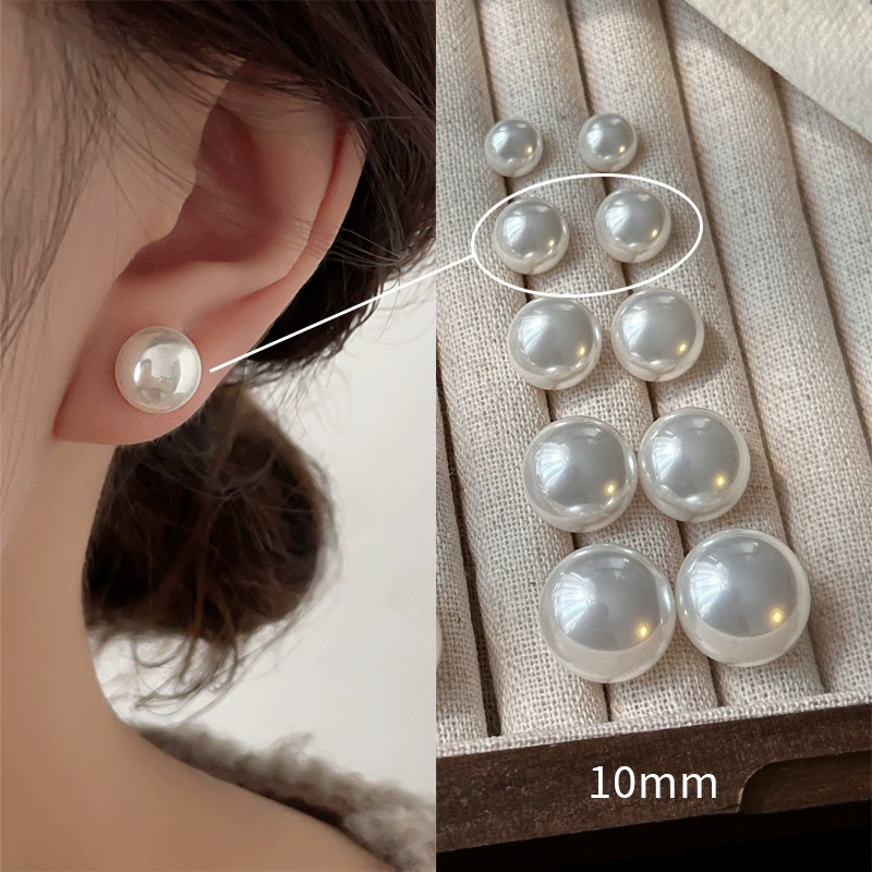 Earrings from pearl, small design ear clips, silver 925 sample