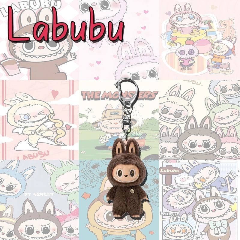 Labubu キーホルダーペンダントかわいいカップルギフト装飾品アクリルラブブエルフ漫画バッグペンダント|undefined