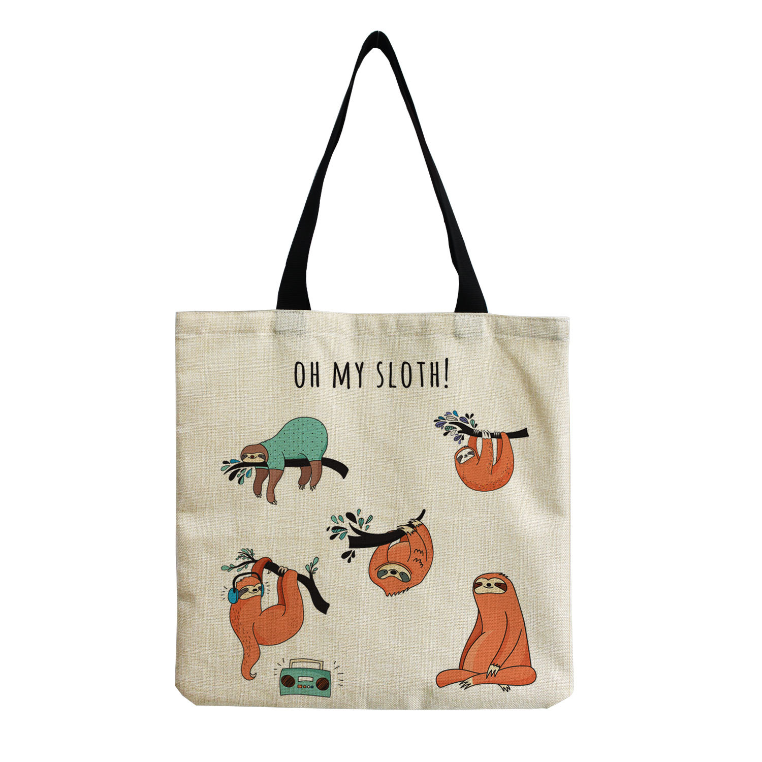 Mujeres Lindo Dibujos Animados Letra Lino Bolsa De La Compra display picture 4