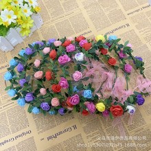 森女12朵花花环头饰新娘玫瑰花环儿童海边旅游景点热卖厂家批发