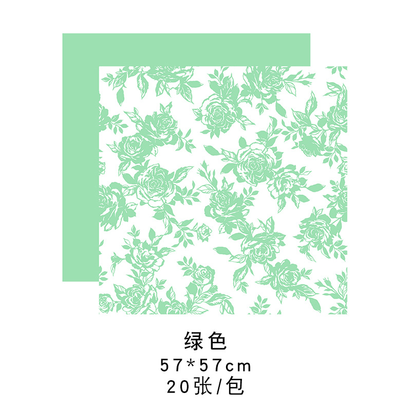 Huaxi Qixi historia del día de San Valentín rosa impresa película impermeable red papel de embalaje de flores ramo de flores papel de embalaje floral