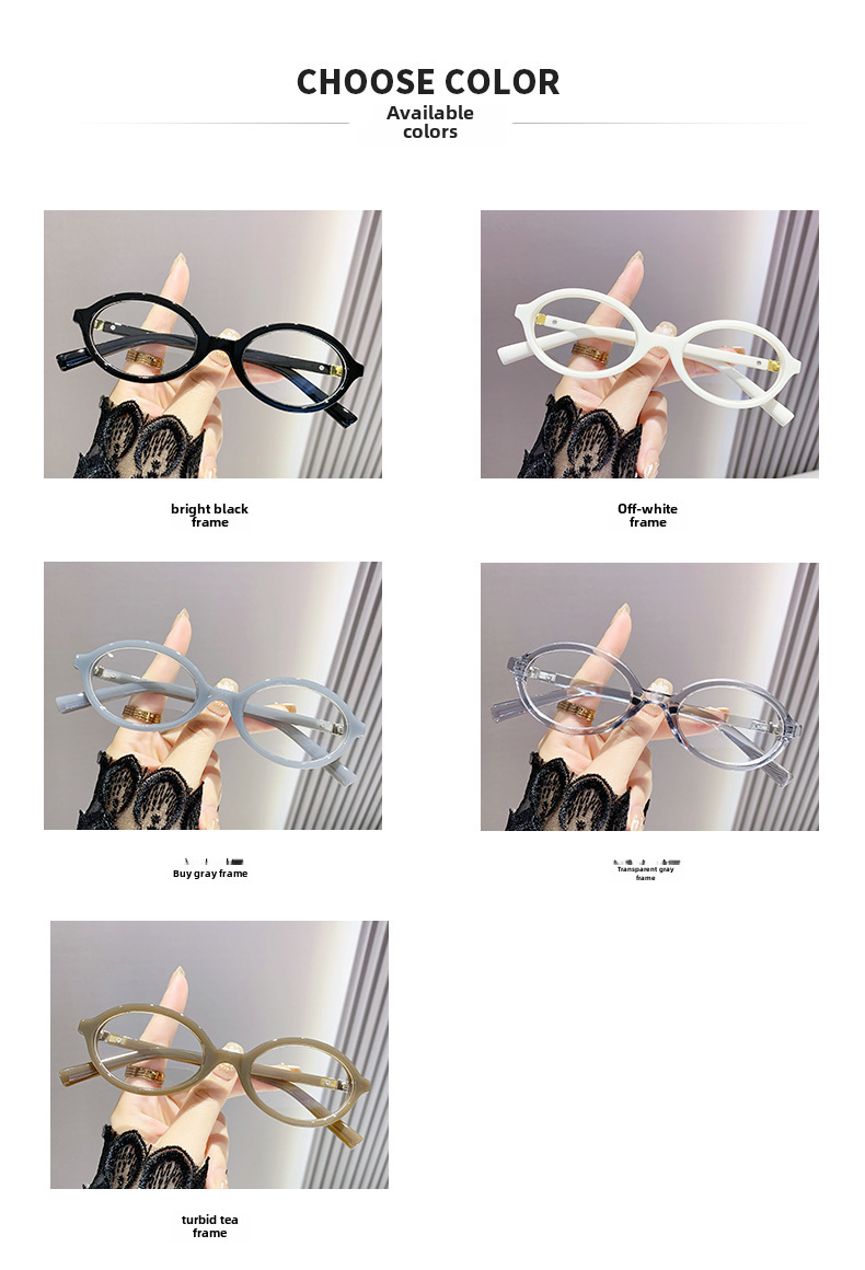 Presbyoscopic Glasses Female Zhang Yuanying Same-style Nerd Black Frame Men's Anti-blue Light Advanced Sense Frame Metal Tooth Presbyoscopic Glasses_voghion.com