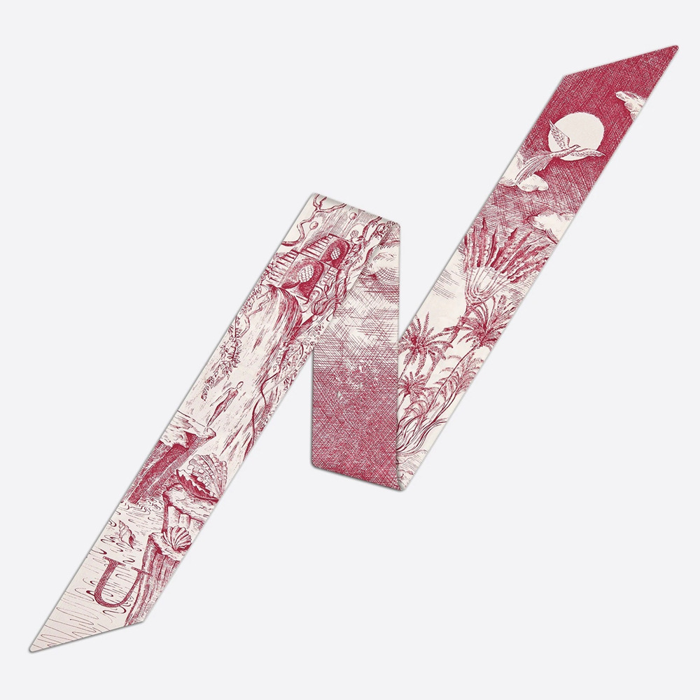 20g Weight Silk Scarf Classification Daily Occasion Silk Material Letter Pattern All Seasons Season Women'S Gender Printing Design Fashion Style Women's Fashion Letter Silk Printing Silk Scarves 25
