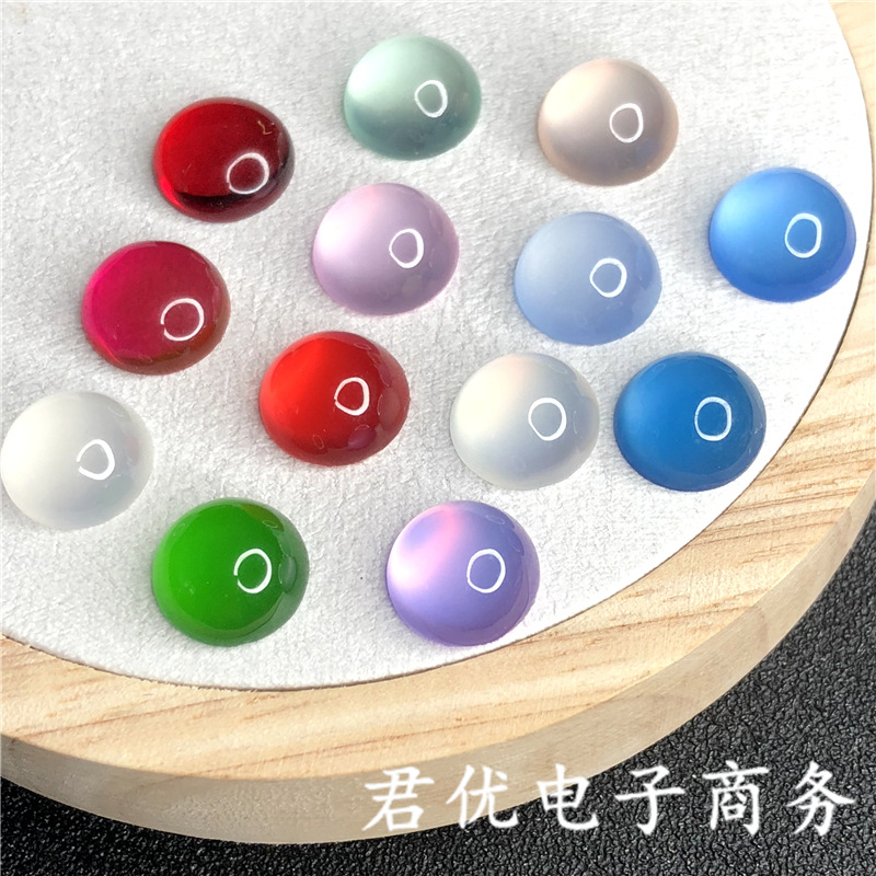 君优 4-20mm树脂仿猫眼戒面Lolita萝莉熊眼 簪娘镶嵌材料饰品配件