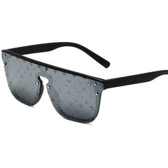 ヨーロッパとアメリカのトレンディなサングラス 2330 ファッションラージフレームメガネサングラスワンピースプリントサングラス男性と女性の同じスタイルのサングラス