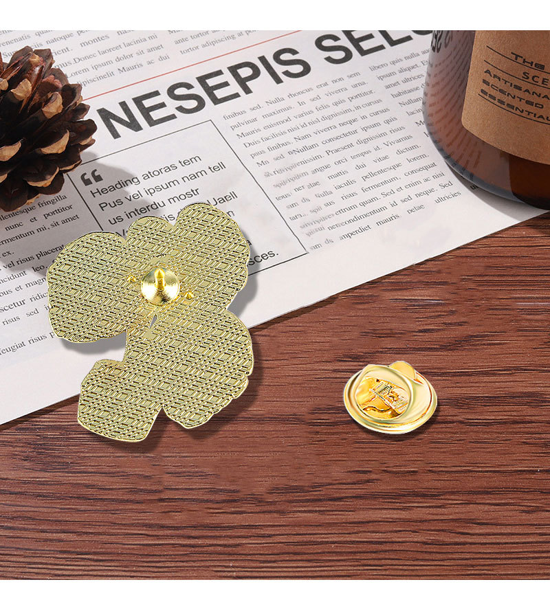 8g Weight Brooches Classification Alloy Material Leaf, Plant Pattern Enamel Craft Cartoon Style Cute Sweet Pin Leaf Plant Alloy Enamel Unisex Brooches 6