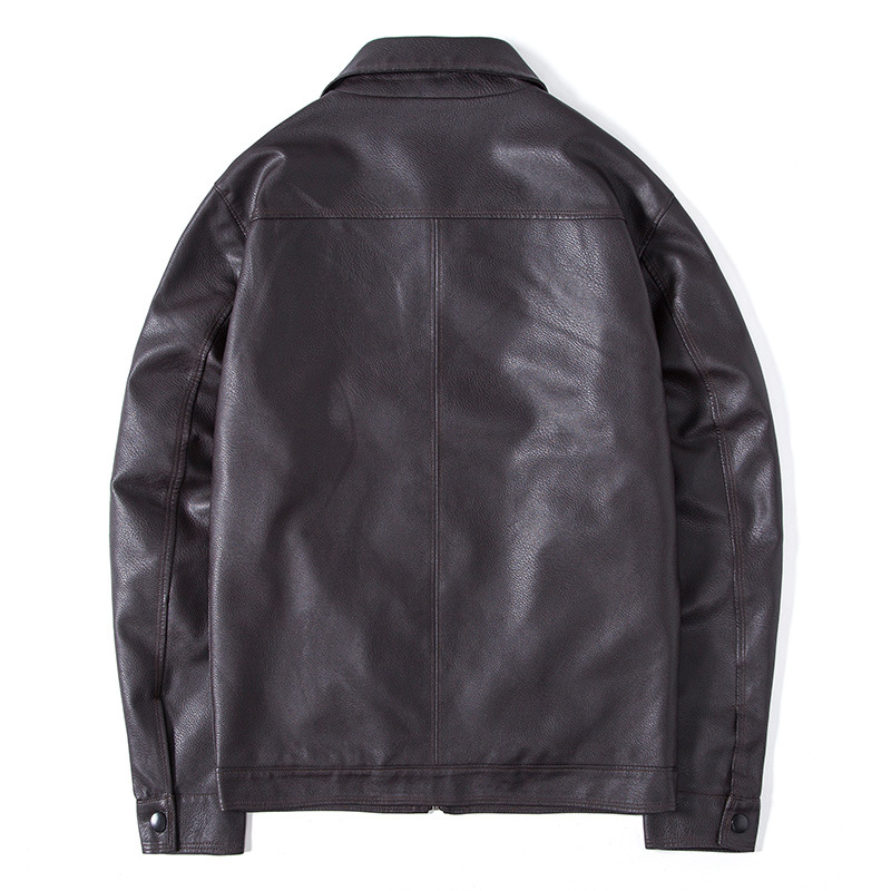 Men's Clothing new men's leather jackets this autumn, cool motorcycle style PU leather jackets, men's stand up collar coat_voghion.com