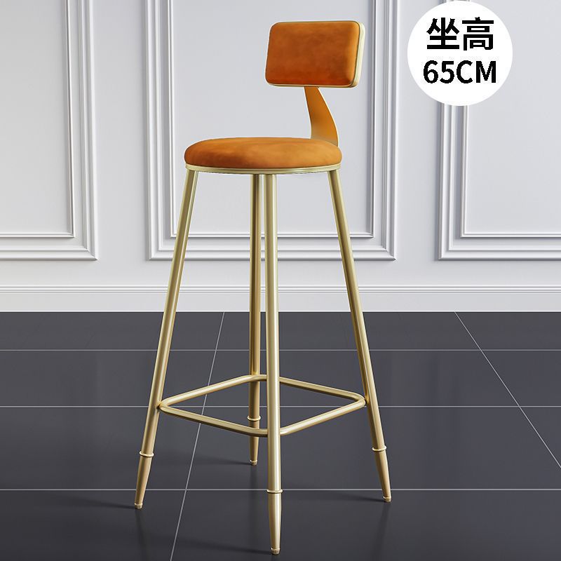 Silla de bar de hierro forjado simple taburetes de bar modernos para comidas caseras respaldados taburetes de bar de lujo ligero image 37