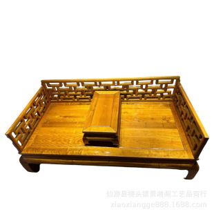 Redwood Furniture Golden Sinan Lobular Phoebe Zhennan Curved Ruler Luohan Bed Living Room Office Bedroom Furniture Solid Wood Furniture