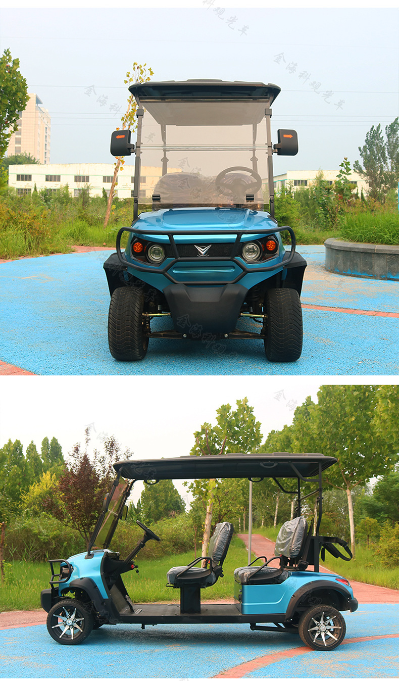 Golf Cart with 4 Seats, Garden-Style Hotel Reception Vehicle, Golf Shuttle Cart for Tourist Areas, Parks, and Communities