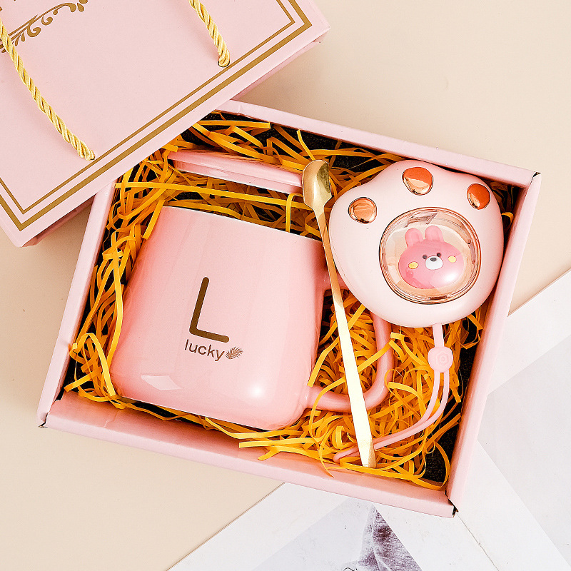 Juego de tazas de agua de cerámica Taza gorda Taza de café Caja de regalo Taza para el hogar Práctico pequeño regalo 2025 Nuevo