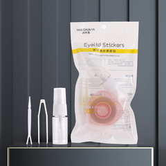 遇水粘蕾絲雙眼皮貼 韓純雅 花型盒裝沾水網紗美眼貼三件套工具
