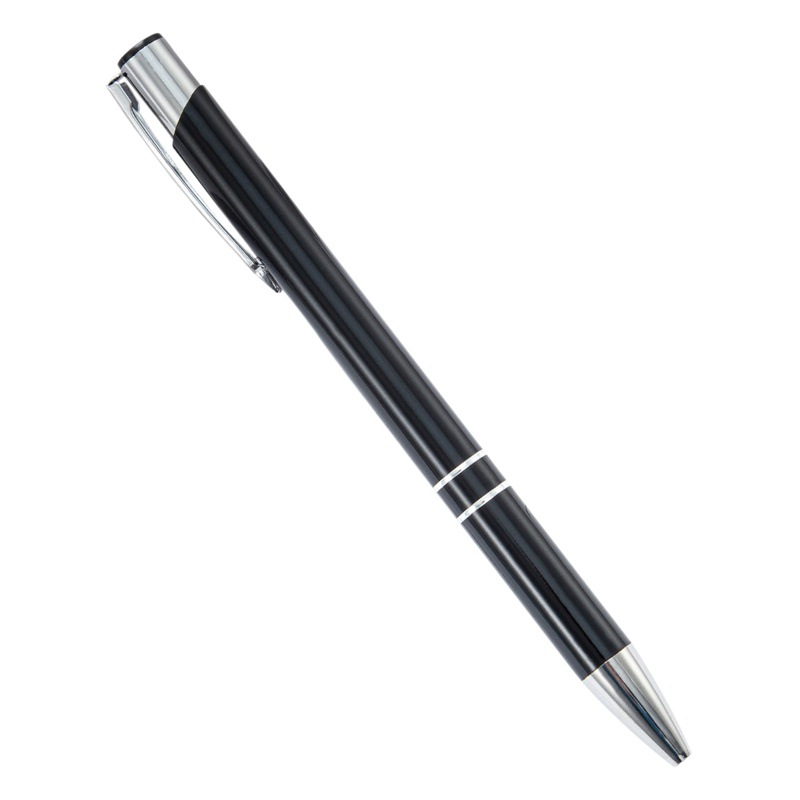 Yiwu factory aluminum pole pen press metal pen double coil metal ball pen advertising hotel gift pen printing
