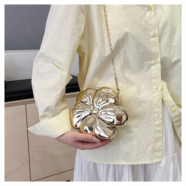 Medium Size Women's Medium PVC Solid Color Streetwear Lock Clasp Crossbody Bag