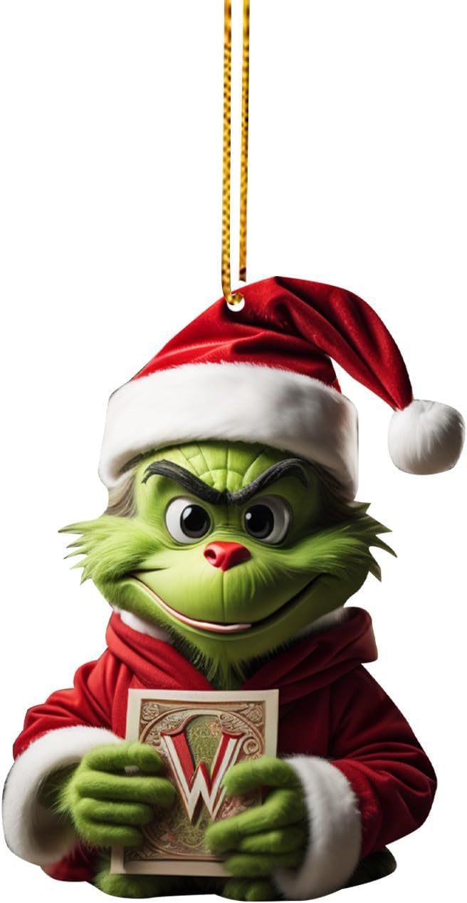 Amazon Grinch Letras Decoración Decoración de Navidad Decoración de árbol de Navidad Colgante image 28