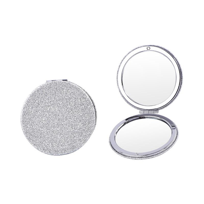 Polvo brillante de maquillaje de alta calidad cobra portátil bolsas espejo de maquillaje espejo al por mayor pequeño regalo mini espejo