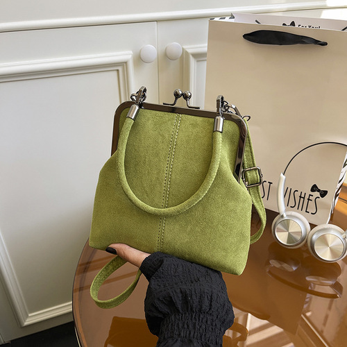 Personalized and fashionable casual shell mobile phone bag, new retro cross-body bag, clip-on handbag, commuting one-shoulder cross-body bag