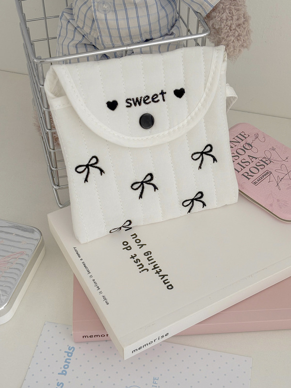 跨境sweet姨妈巾包新款清新ins蝴蝶结便携随身少女月事零钱收纳包|undefined