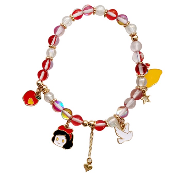 Cute cartoon princess fairy tale beaded bracelet