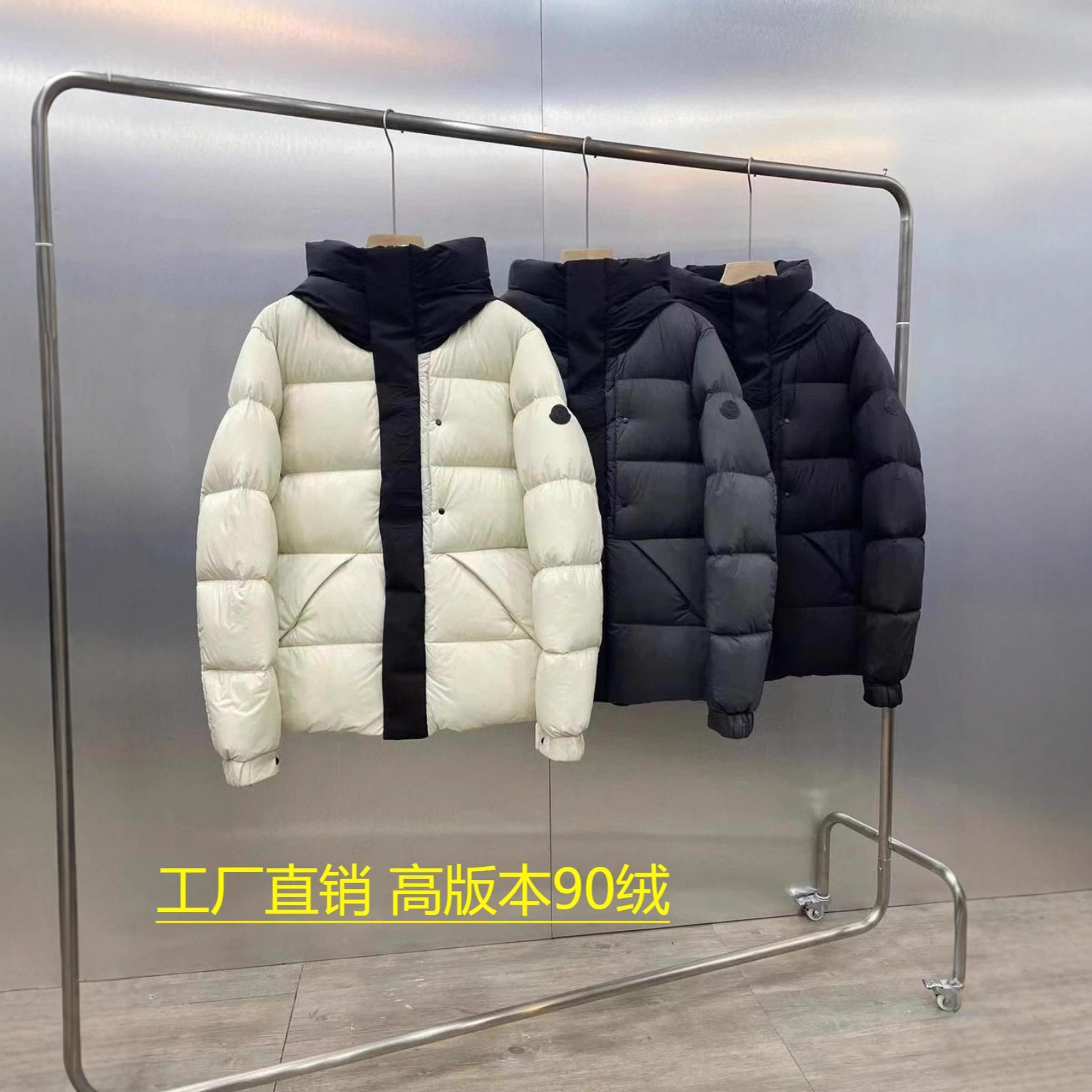Foreign Trade High Version Mongolian Black Warrior Men's and Women's Hooded Stand-Up Collar Madeira down Jacket Couple Winter Jacket