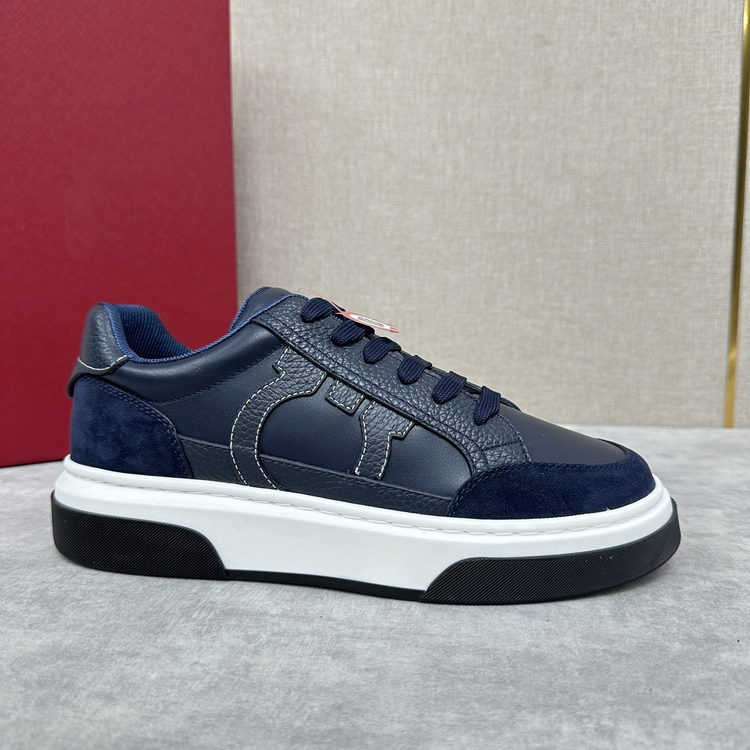 Estación europea nuevo cuero para hombres zapatos deportivos casuales de suela gruesa personalidad empalme de moda universal cordón zapatos de moda hombre