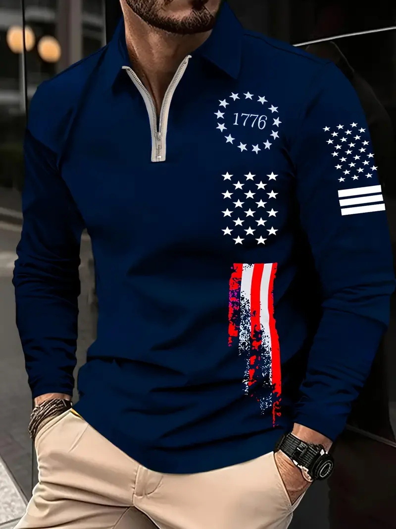 Otoño e invierno todo-fósforo estilo de Hong Kong guapo suéter de manga larga estilo minimal neutral temperamento fresco cremallera camisa POLO MB14