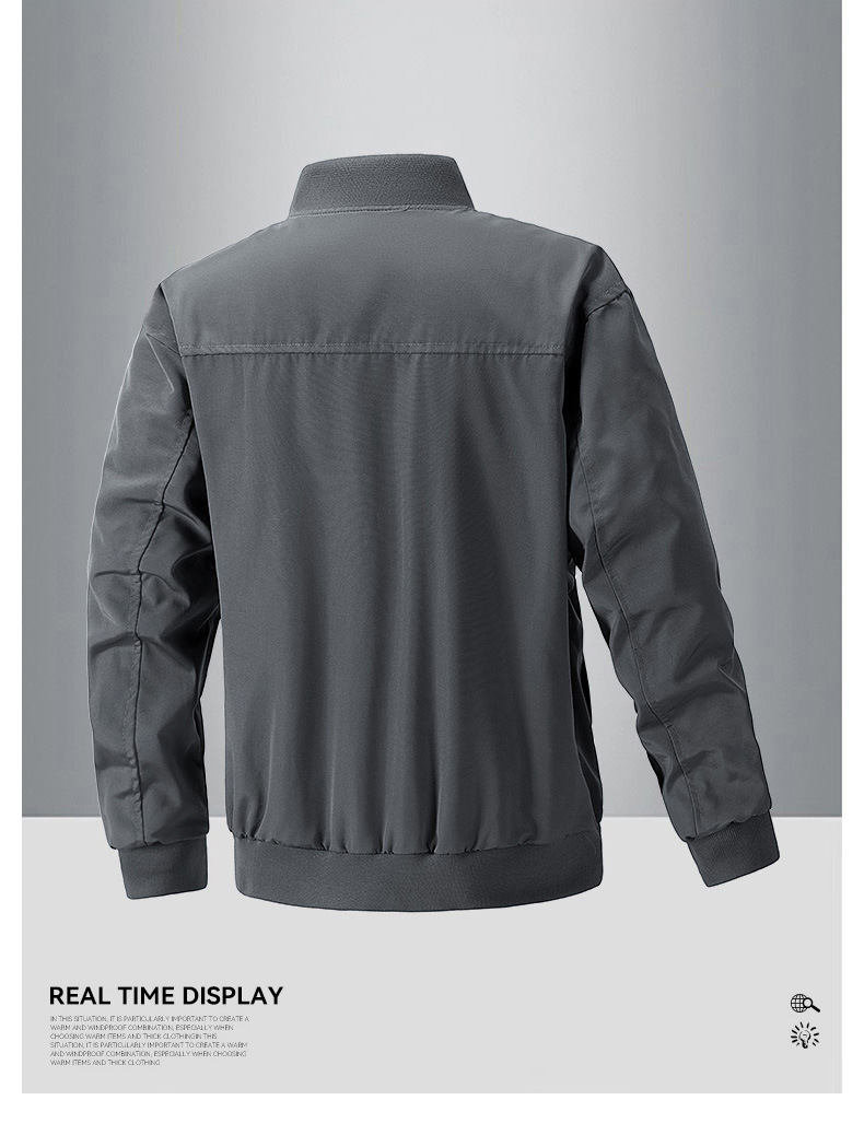 Men's Clothing flight suit men's casual jacket solid color workwear rivet jacket retro high street men_voghion.com