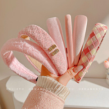 法式轻奢风夏季气质高颅顶发箍女宽边发卡网红头饰小香风头箍