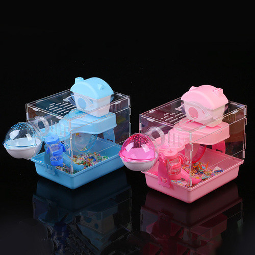 Hamster Cage Hamster Cage Accessories Golden Hamster House Villa Hamster Single Double Combo Mixed Version Acrylic Castle