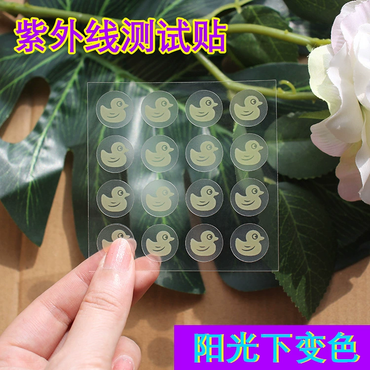 Ультрафиолетовый свет изменение цвета наклейки изменение цвета наклейки прозрачный ультрафиолетовый солнцезащитный крем обнаружения UV цвет цвет наклейки водонепроницаемый