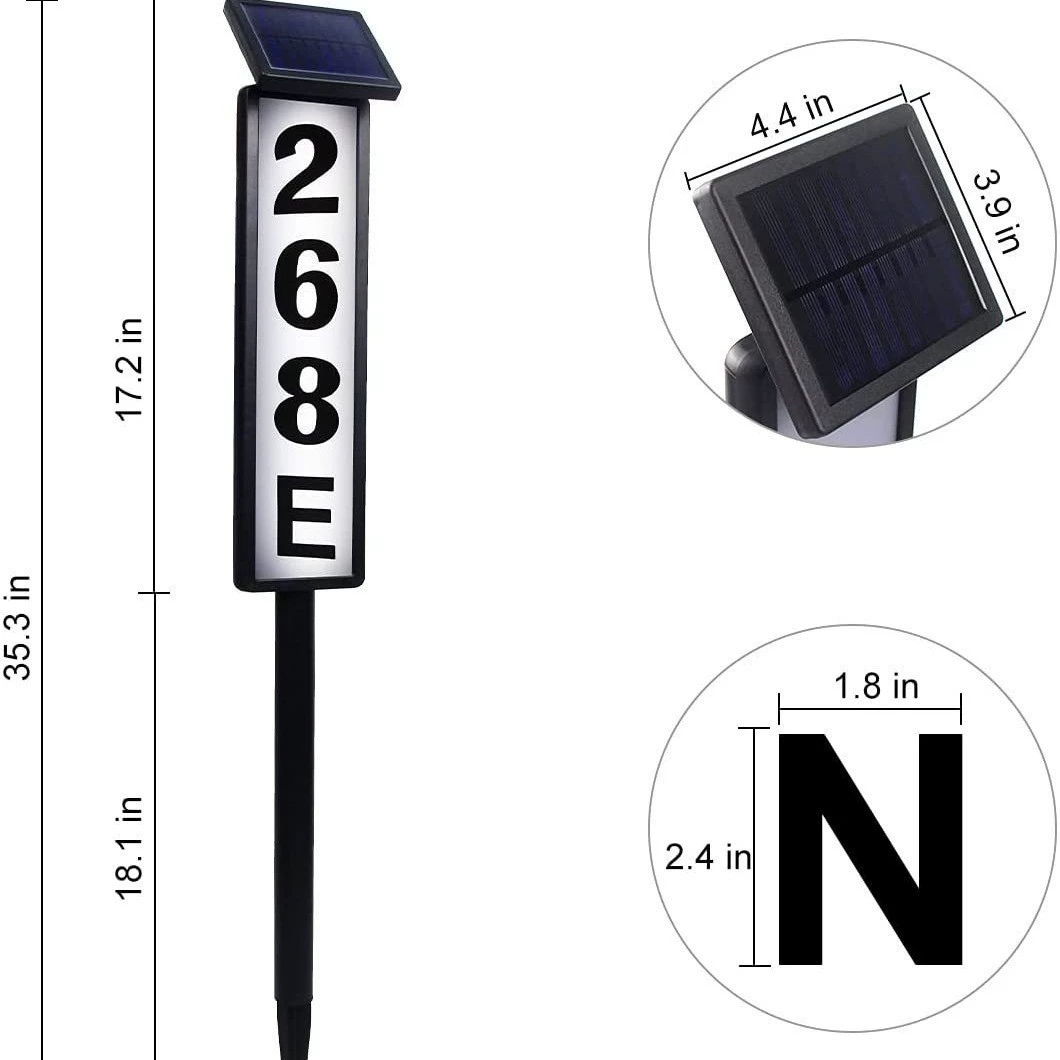 LED lights solar-powered, travel letters and numbers, indicator lamp, light source