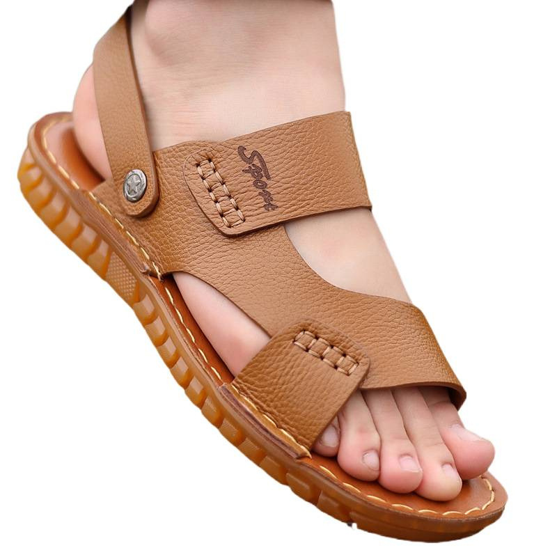 Hecho a mano, sandalias de cuero de hombre, zapatos de playa antideslizantes para hombres, zapatillas para hombres, envío gratuito.