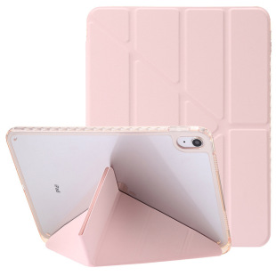 iPad Pro11 Acrylic Tablet Case Deformed Transparent Pen Slot iPad Air4 Air5 Flip Bracket Leather Case