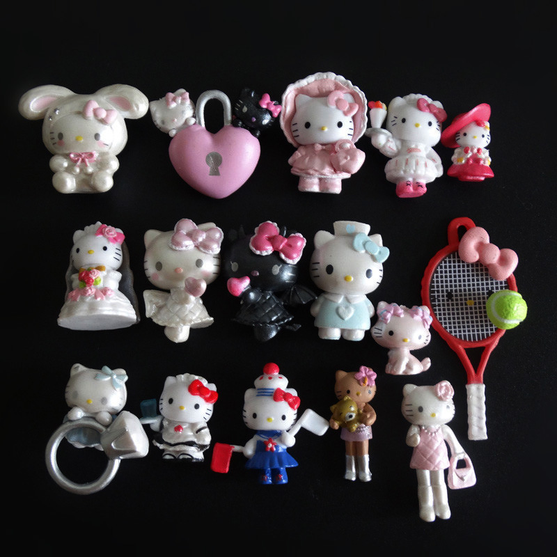 外贸散货 迷你版小号KT猫hello kitty 天使恶魔公仔摆件 diy配件|undefined